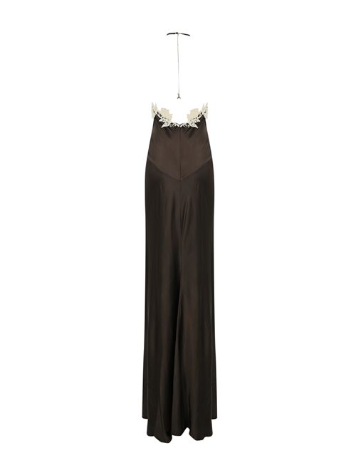 Abito lungo in raso con scollo sul retro Patrizia Pepe | 2A2901 A586B825
